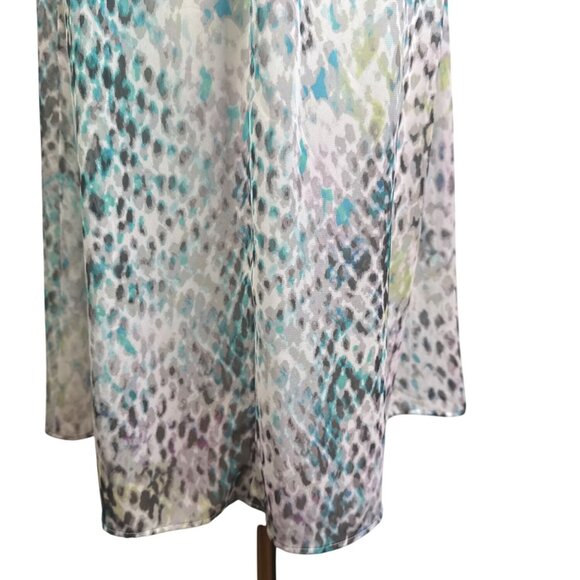 Vince Camuto Size 6 Patel Multicolor Beaded Neck Sleeveless Dress - Picture 13 of 14